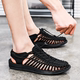 Dép nam mùa hè giày dệt Bao Đầu giày thể thao ngoài trời khử mùi không thấm nước kích thước lớn giày rỗng lỗ giày của nam giới Sandal