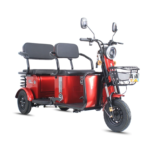 Электрический трехколесный трехколесный велосипед с аккумулятором для пожилых людей