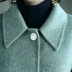 2018 mùa thu đông mới áo dài hai mặt áo khoác nữ qua đầu gối lông cừu lông cừu đơn giản - Áo khoác dài