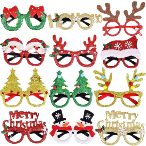 Рождественские очки, забавная игрушка для детей и взрослых, декор для детского сада, милый защитный амулет, 50 шт, подарок на день рождения