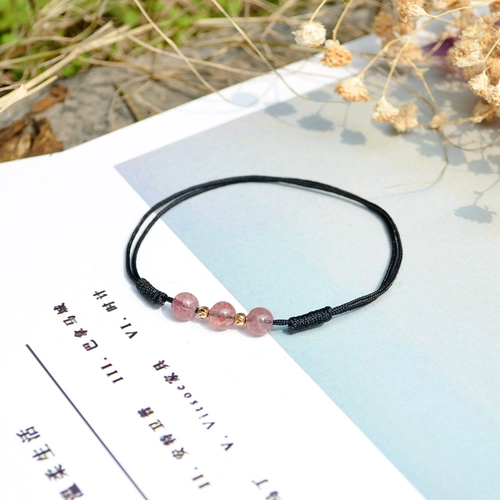 Браслет на ногу, плетеный сексуальный ретро браслет из красной нити ручной работы, в корейском стиле, простой и элегантный дизайн