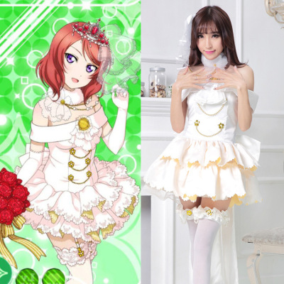 taobao agent Romantic Flower Marry LOVE LIVE MAKI True Ji Wedding Awakening Cosplay Anime Costume Full Spot