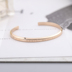 Nhật Bản và Hàn Quốc phiên bản thời trang châu Âu và châu Mỹ mạ vàng hồng 18K hình bán nguyệt mở vòng đeo tay nữ hoang dã đơn giản vòng tay trang sức bằng thép titan vòng tay Cuff Vòng đeo tay Cuff