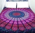 Mới Ấn Độ Peacock Blue Mandala Tấm thảm chống xám Tường Chăn Cho thuê Nghệ thuật Trang trí Khăn trải bàn Vải