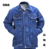 Джинсовый демисезонный хлопковый комбинезон подходит для мужчин и женщин, увеличенная толщина, защита от ожогов