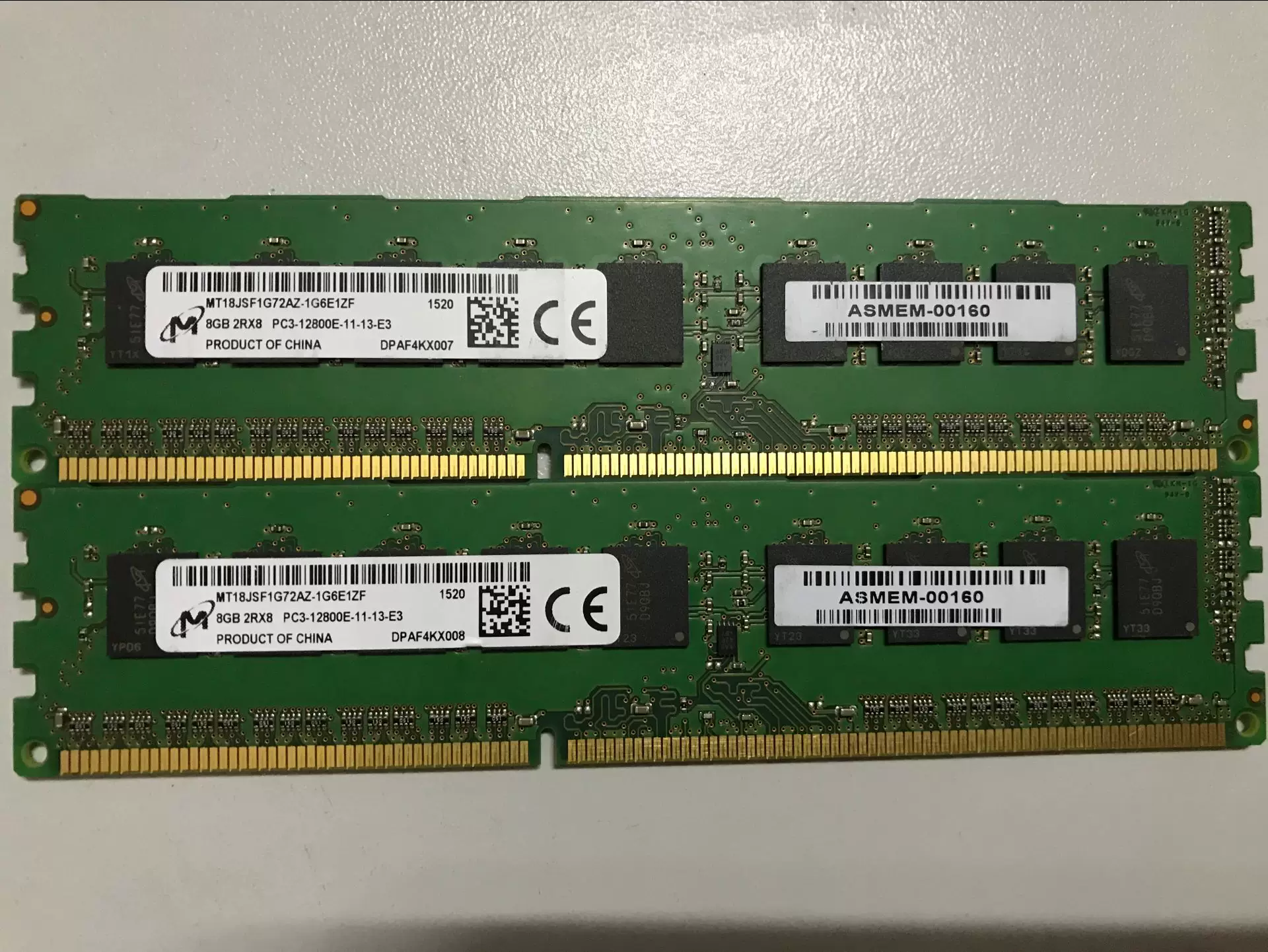Память сервера Samsung 8 ГБ 2Rx8 PC3-12800E DDR3 1600 8G чистый ECC UDIMM