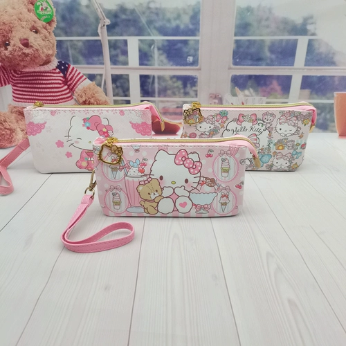 Hello kitty, мультяшная универсальная портативная сумка для паспорта, барсетка, мобильный телефон, бумажник, картхолдер