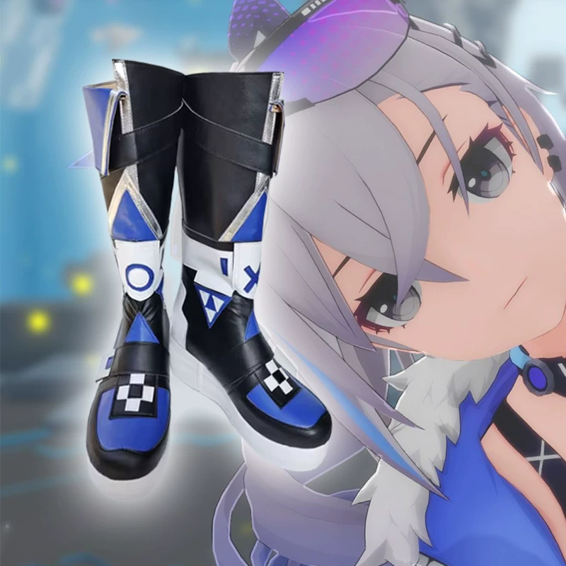 Косплей-сапоги по мотивам Honkai Impact Star Dome Railway Silver Wolf, косплей-обувь, анимационные сапоги, индивидуальные по рисункам