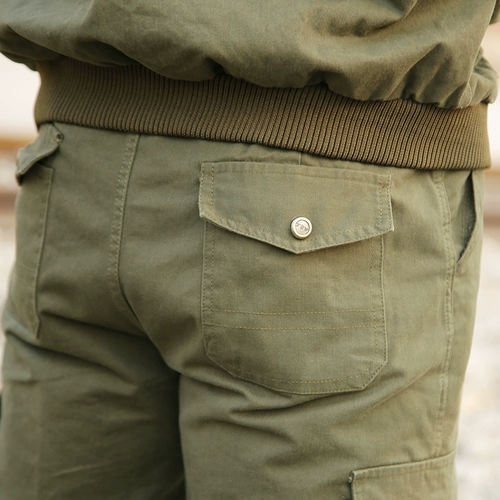 Хлопковые демисезонные джинсы с начесом, износостойкий комбинезон, защита от ожогов