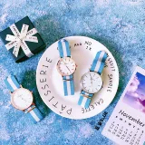 Оригинальные синие часы, ретро универсальный циферблат, аксессуар