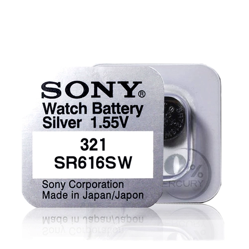 Sony Sony SR616SW Оригинальная часа батарея 321 Кварцевая кнопка для часов Электрон 1,55 В 2 зерна