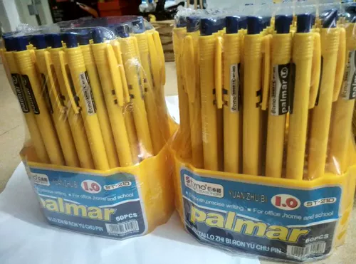 Синяя шариковая ручка, 60 шт, 1.0мм