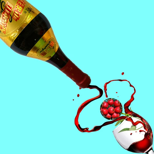 Бесплатная доставка Цзянсу, Чжэцзян, Цзянсу, Цзянсу Лианюнганг Специализированный цветочный фрукты, вино боярышника, сладкий фруктовый вино 720mlx6 бутылки