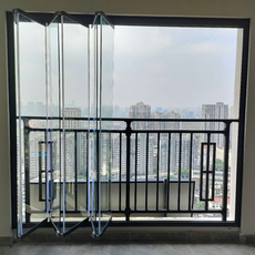Балконное окно 雍朗无框阳台窗折叠窗