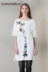 Da Yi Yan của phụ nữ đích thực mùa hè mới ngắn ăn mặc T-Shirt in retro tay áo hàng đầu thanh lịch váy thiết kế đẹp Sản phẩm HOT