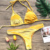 2018 Amazon bùng nổ AliExpress phụ nữ chia áo tắm gợi cảm bikini vàng nhung bikini áo tắm đẹp 2020 Bikinis