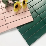 Простая длинная керамическая мозаика синяя кухня для ванной комнаты настенная плитка без скольжения плитка пола зеленые керамические плитки