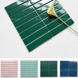 Простая длинная керамическая мозаика синяя кухня для ванной комнаты настенная плитка без скольжения плитка пола зеленые керамические плитки