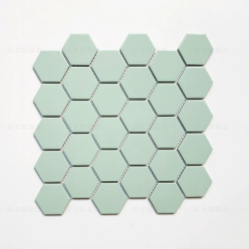 Розовая шестиугольная керамическая мозаика светло -зеленая ванная комната для ванной комнаты туалетная плитка плит