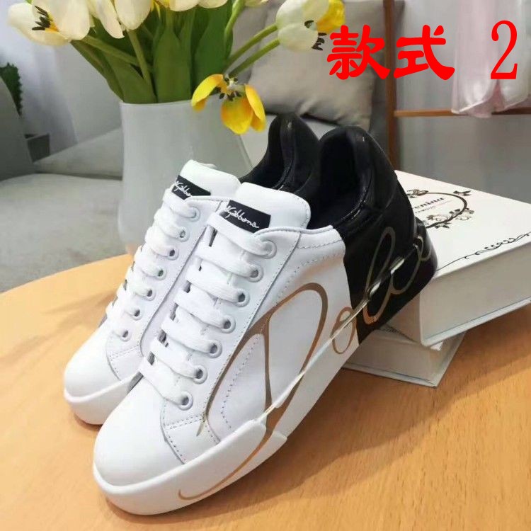Style (2)European station 2020 new pattern cowhide Round head Frenulum letter leisure time fashion Little white shoes Low Gang men and women shoes Couple shoes