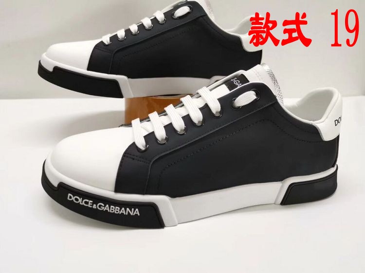 Style (19)European station 2020 new pattern cowhide Round head Frenulum letter leisure time fashion Little white shoes Low Gang men and women shoes Couple shoes