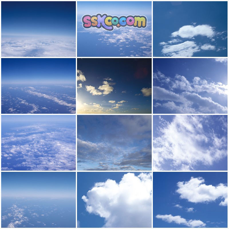 蓝天白云天空云层高清JPG摄影照片4K壁纸背景图片插图设计素材