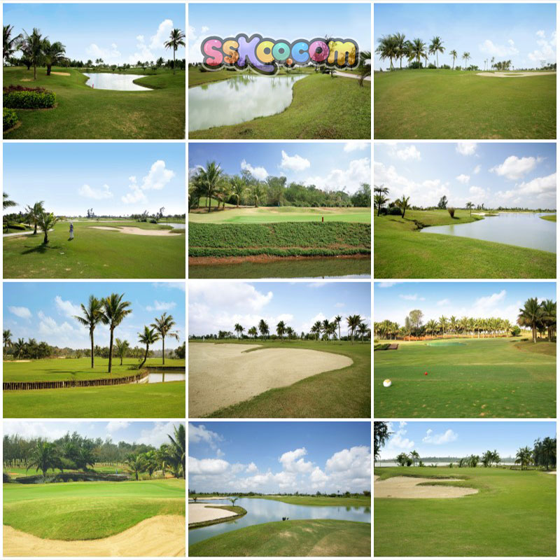国际高尔夫球场场景高清JPG摄影照片4K壁纸背景图片插图设计素材