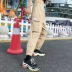 Hàn quốc phiên bản của hiphop yếm nữ Harajuku bf gió đường phố lỏng giản dị pocket harem sinh viên quần chùm quần triều