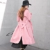Áo khoác gió cỡ nhỏ bằng nhung da hoẵng nữ dáng dài trung bình xuân thu 2023 phiên bản Hàn Quốc cao cấp mới mỏng vừa vặn và áo khoác ngoại cỡ mỏng áo khoác nữ Trench Coat