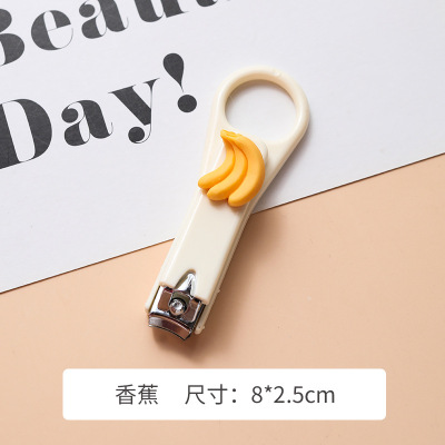 BananaCartoon Nail clippers girl student lovely originality baby baby girl Single pack children trumpet Portable nail cutters