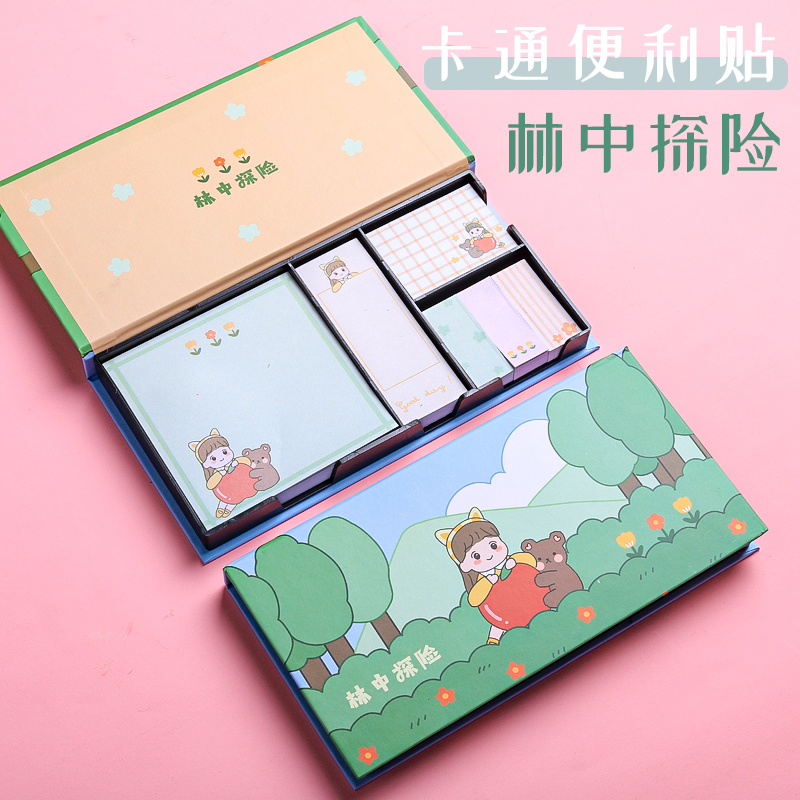 Adventure In The Woods / 6 Pieces / 480 Sheetsstarry sky sticky note suit combination Pasteable For students Yes Strong viscosity good-looking Label lovely Note Paper