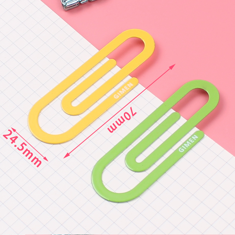 Medium Yellow Greenmulti-function originality paper clip colour Binding needle box-packed Large paper clip Stationery Pin to work in an office Paper clip