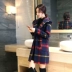 Áo khoác len trong phần dài của phụ nữ mảnh mai trùm đầu phiên bản Hàn Quốc của mùa thu và mùa đông kiểu mẫu áo khoác nữ Zi Nizi - Áo Hàn Quốc áo dạ hàn quốc đẹp Áo Hàn Quốc