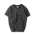 Mùa hè Nhật Bản thương hiệu thời trang sọc đen và trắng ngắn tay T-Shirt nhỏ tươi văn học những người yêu thích ngắn T loose cotton tee nam