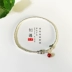 Su Shi ban đầu S925 sterling bạc hạt vòng chân nữ hôn miệng cá cuộc sống năm tốt lành vận chuyển ác linh quà tặng - đáp ứng - Vòng chân lắc chân vàng trắng Vòng chân