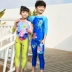 Đồ bơi trẻ em một mảnh bé trai nhanh khô wetsuit sinh viên dễ thương trẻ lớn bé gái bé áo tắm chống nắng dài tay - Bộ đồ bơi của Kid