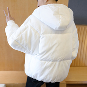 Bánh mì phù hợp với xuống áo của nam giới thanh niên ngắn trùm đầu mùa đông vài giản dị dày kích thước lớn áo nữ triều Hàn Quốc phiên bản