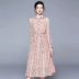 Tong Enou hàng dài ngoại quốc xếp li váy dài 2019 phụ nữ mới rất đẹp eo thon giảm béo voan cổ tích - váy đầm