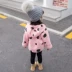 Áo khoác bé gái mùa thu đông mùa đông áo sơ mi 1-2-3-4 tuổi 2018 mới 5 bé gái cộng với áo khoác nhung cho bé Áo khoác