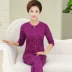 Đặc biệt hàng ngày trung niên đồ lót nhiệt đặt nữ bông cardigan mùa thu quần áo dài quần cũ bông áo len quần cuộc đối đầu