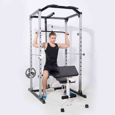 Тренажер силовой 力量综合训练器框式深蹲架龙门架 多功能举重床杠铃套装健身器械