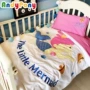 Trẻ em phim hoạt hình mẫu giáo quilt ba mảnh nap core bé giường cũi em bé bông mịn quilt cover giường 褥 	drap giường cho bé gái	