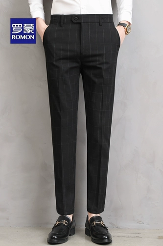 Осенние штаны, мужской костюм для отдыха, облегающий крой, изысканный стиль