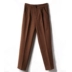 Bộ đồ quần nữ mùa thu và mùa đông quần len chín điểm quần harem quần cà rốt cao eo thẳng ống quần quần ống rộng