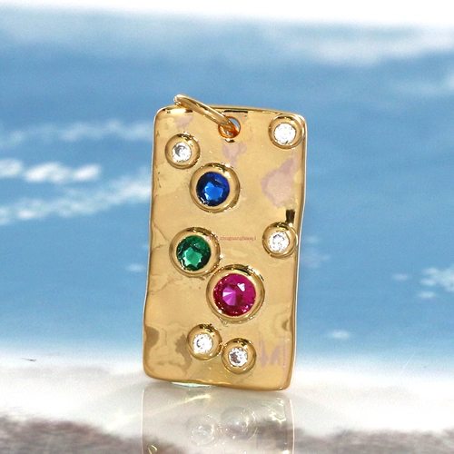 Цирконий, подвеска, аксессуары на солнечной энергии, 14 карат, микроинкрустация