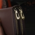 Túi chính người đàn ông da của nam giới ví dây kéo dọc túi xách thanh niên kinh doanh đa chức năng thẻ chìa khóa gói túi điện thoại di động
