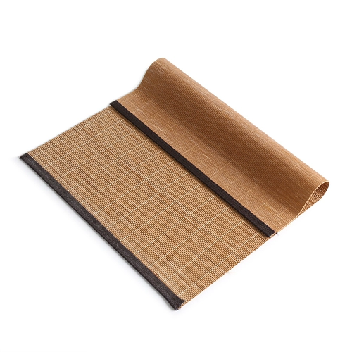 Чайный сиденье бамбуковый коврик, водонепроницаемый чайный коврик, бамбуковый занавес с флагом китайский стиль дзен чайная чайная тарелка изоляция чай