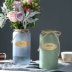 Bình thủy tinh màu mờ phong cách châu Âu bình hoa nhà khô hoa thủy canh cây lily trang trí thủ công hoa - Vase / Bồn hoa & Kệ
