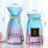 [Два -цельный комплект] Nordic Glass Vase Color Transparent Lily Figeth Bamboo Гидравлическая ваза гостиная цветочные украшения украшения