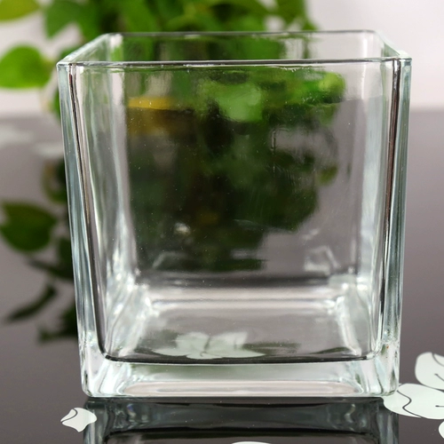 Глянцевая прозрачная квадратная лампа для растений, медная бутылка, европейский стиль